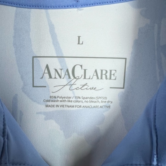 Ana Clare Active Women's Sleeveless Sailboat Dress White Blue Mini 1/4 Zip Large - Picture 2 of 9